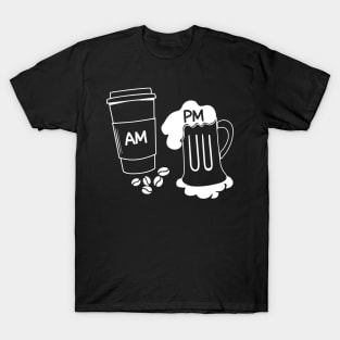 AM PM Coffee Wine Lover T-Shirt